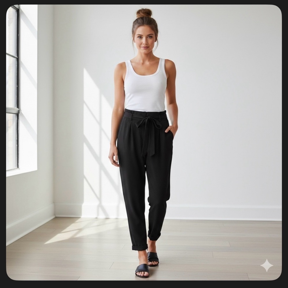 NWT PAIGE SONORA Slim Fit Black Pants Size 4